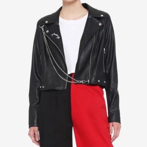 Disney Cruella Moto Jacket Speak of the DeVil 101 Dalmatians Junior XL New OOS - Picture 4 of 16